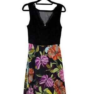 NWT Trina Turk Lace and Floral Midi-Dress